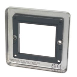 Hager Sollysta WRP2EUBSB 2-Module Modular Faceplate Brushed Steel