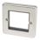 Hager Sollysta WRP2EUBSB 2-Module Modular Faceplate Brushed Steel