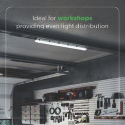 4lite Valde Single 6ft  Emergency LED Non-Corrosive Batten Light 70W 9800lm