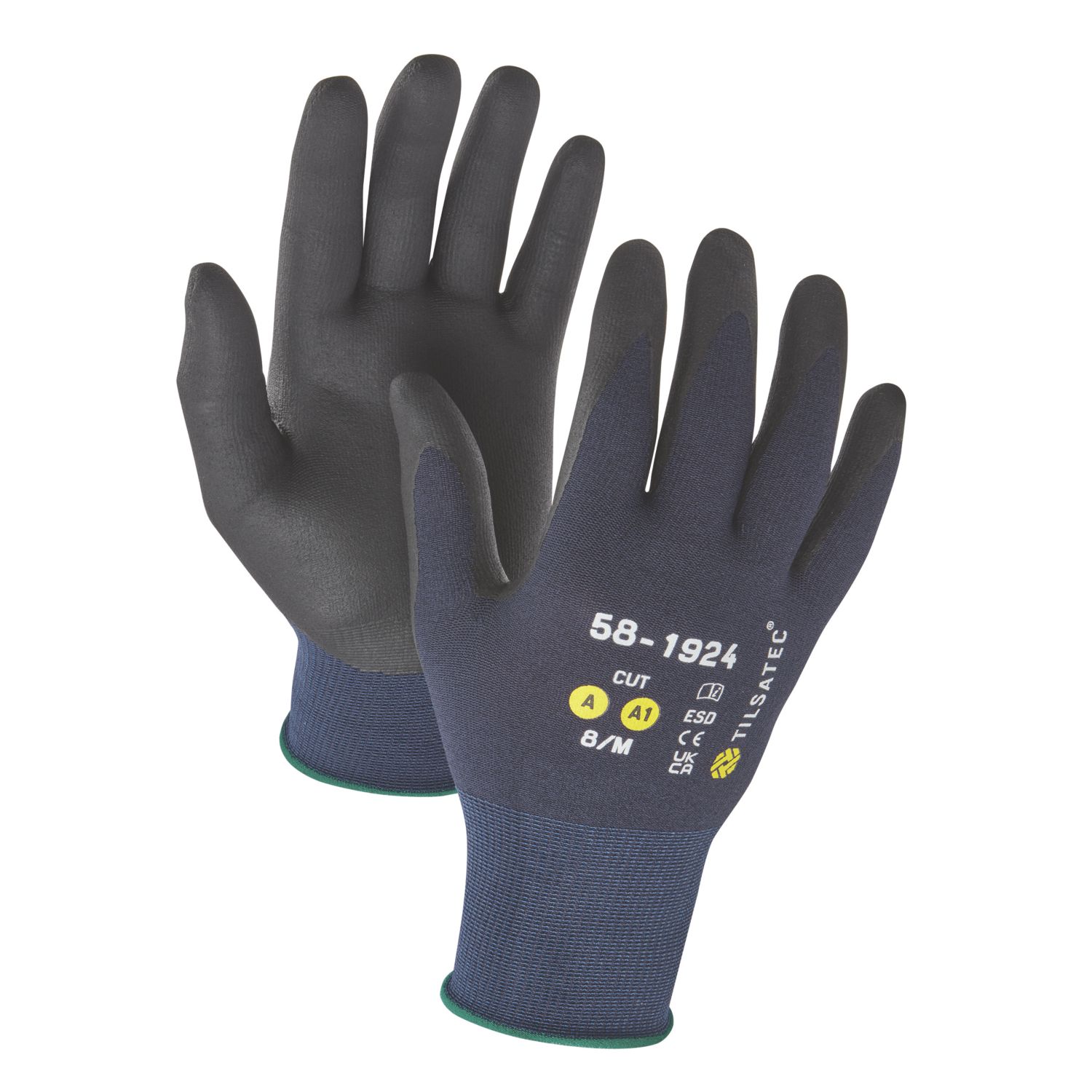 Tilsatec ESD Gloves Blue / Black X Large 1 Pair (846CM)