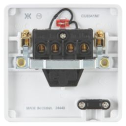 Knightsbridge Curved Edge 20A 1-Gang DP Control Switch & Flex Outlet White with Neon