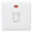 Knightsbridge Curved Edge 20A 1-Gang DP Control Switch & Flex Outlet White with Neon