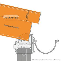 ALUKAP-SS Brown 0-100mm High Span Glazing Gable Bar 2400mm x 60mm