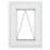 Crystal  Top Opening Clear Triple-Glazed Casement White uPVC Window 440mm x 610mm