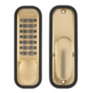 Eclipse Fire Rated  ED20 Mechanical Push Button Digital Lock Satin Brass  38mm