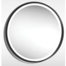 Sensio Dawn Round Illuminated Bathroom Mirror Black With 1050lm LED Light 600mm x 600mm