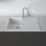 Carysil TD100-WH 1 Bowl Granite Composite Kitchen Sink White Reversible 860mm x 500mm