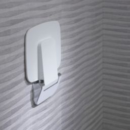 Wall Mounted Premium Shower Seat White/Chrome