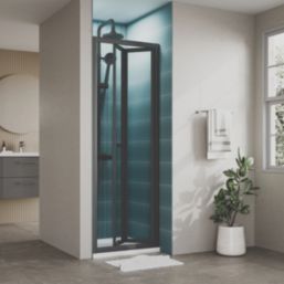 ETAL  Framed Rectangular Bi-Fold Shower Door Matt Black 690mm x 1900mm