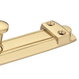 Smith & Locke Flat Door Bolt Polished Brass 80mm