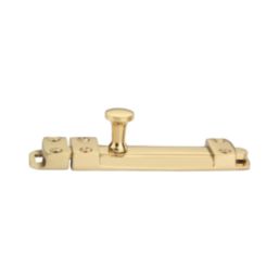 Smith & Locke Flat Door Bolt Polished Brass 80mm