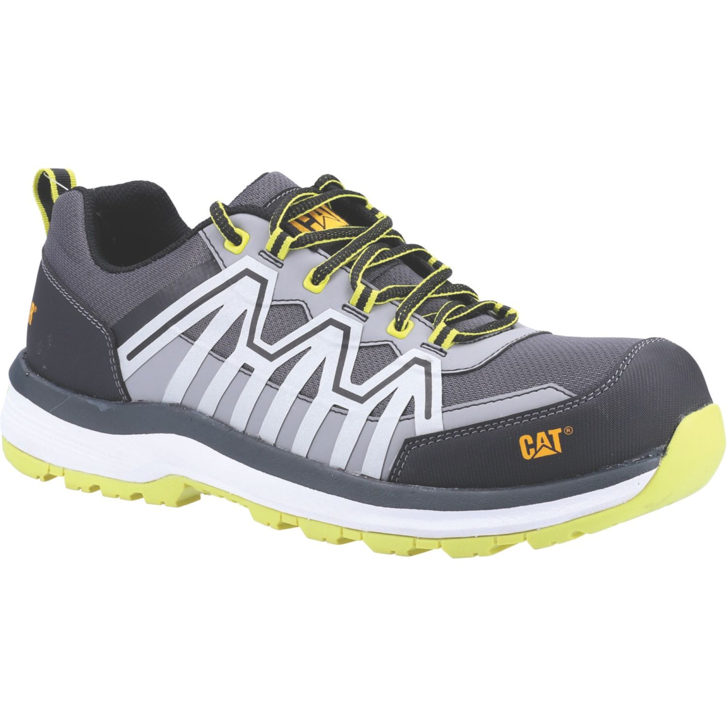 CAT Charge Size 5 Black/Lime Green Water-Resistant Safety Trainers (846TV)