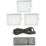 VEW Slim Square LED Cabinet Lights White 3W 140lm 3 Pack