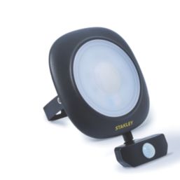 Stanley  Outdoor LED Slimline Floodlight With PIR Sensor Black 30W 2100lm