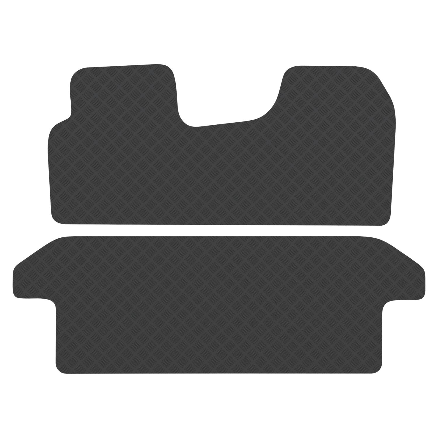 Car Mat Co. Vauxhall Vivaro Crew Cab 2001 - 2014 Rubber Car Mats 2 Piece Set (846VV)