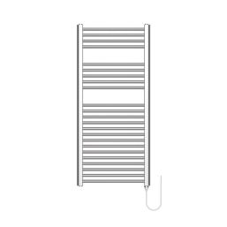 Flomasta 1100mm x 500mm 853BTU Chrome Flat Electric Towel Radiator