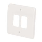 MK Grid Plus 2-Module Grid Faceplate White
