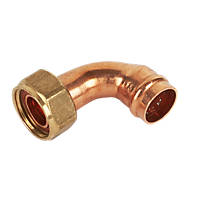 Yorkshire  Copper Solder Ring Angled Tap Connector 15mm x ½"