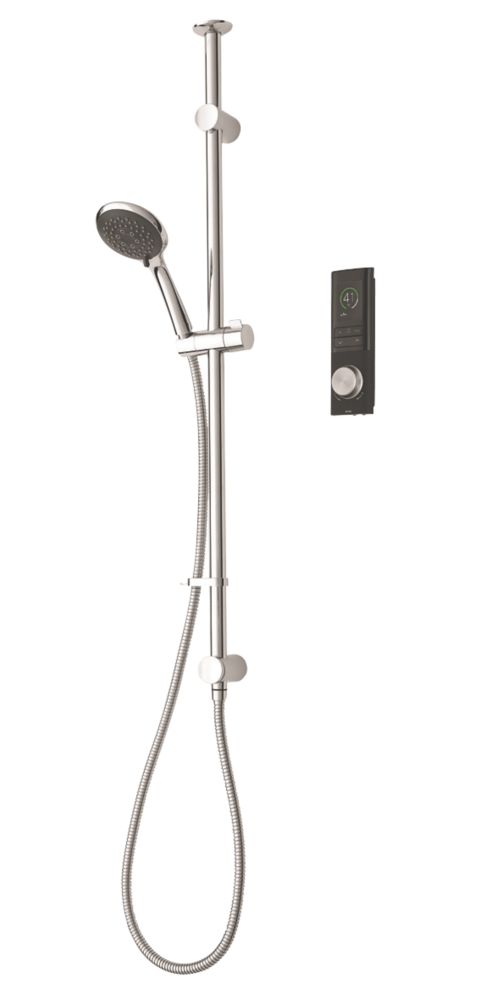 Triton H2ome HP/Combi Ceiling-Fed Single Outlet Black Thermostatic Digital Mixer Shower