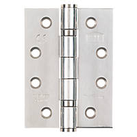 Smith & Locke Polished Stainless Steel Grade 11 Fire Rated Ball Bearing Hinge 102 x 76mm 3 Pack