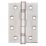 Smith & Locke  Polished Stainless Steel Grade 11 Fire Rated Ball Bearing Hinges 102mm x 76mm 3 Pack