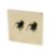 Crabtree Platinum 2-Gang 2-Way  Dimmer Switch  Polished Brass