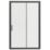 Essentials Framed Rectangular Sliding Shower Door Matt Black 1500mm x 1850mm