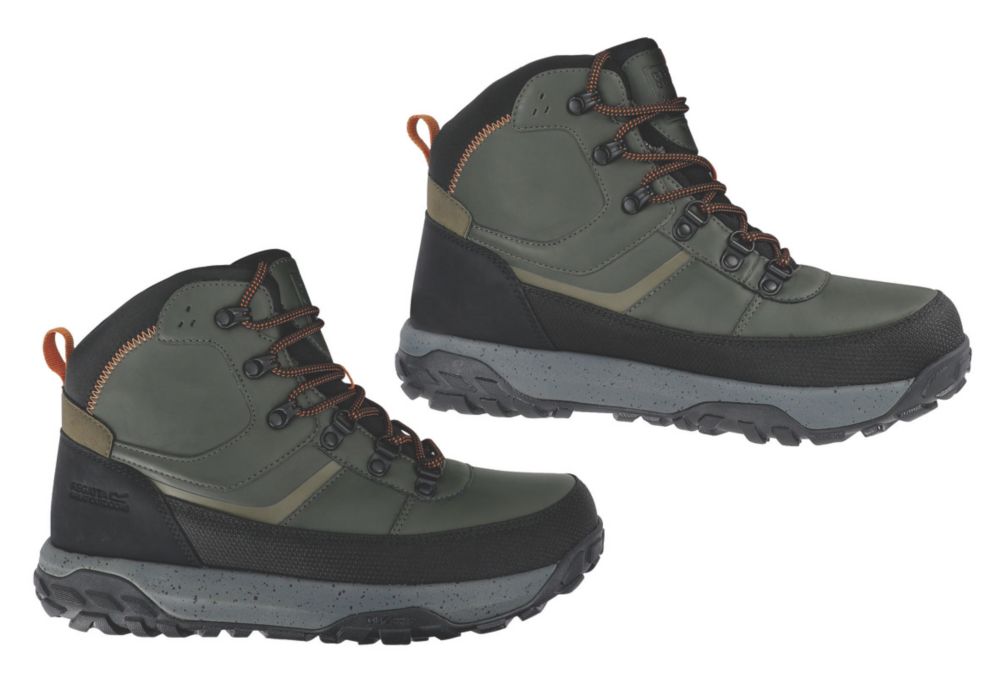 Regatta Renford Size 10 Dark Khaki / Pumpkin Spice Waterproof Non