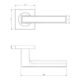 Cooke & Lewis Preder Lever on Rose Door Handles Pair Matt Black