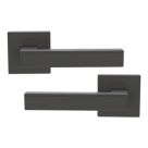 Cooke & Lewis Preder Lever on Rose Door Handles Pair Matt Black
