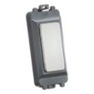 Knightsbridge  1-Module Grid Blanking Plate Polished Chrome