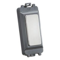 Knightsbridge  1-Module Grid Blanking Plate Polished Chrome