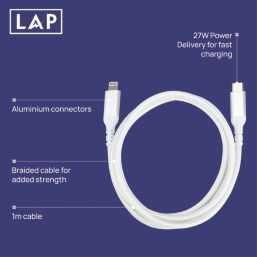 LAP USB-C to Lightning Charging Cable 1m