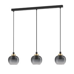 Eglo Oilella 3-Light Pendant Black & Grey