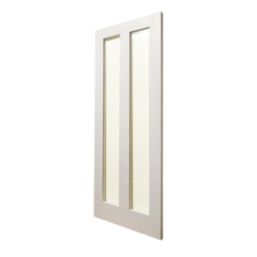 2-Clear Light Primed White Wooden Shaker Internal Door 2040mm x 826mm