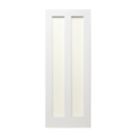 2-Clear Light Primed White Wooden Shaker Internal Door 2040mm x 826mm
