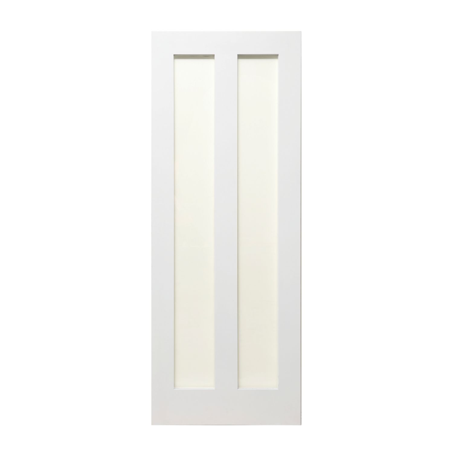 2-Clear Light Primed White Wooden Shaker Internal Door 2040mm x 826mm (847FA)