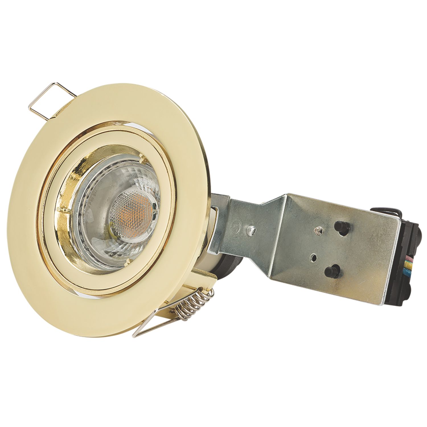 Knightsbridge Tilt Recessed Downlight Brass (847GA)