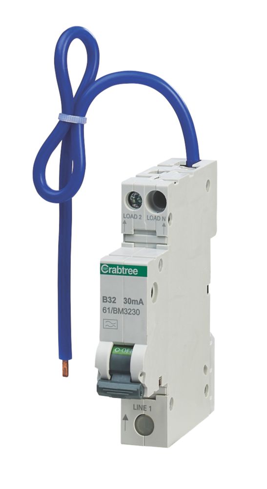 Crabtree Starbreaker 32A 30mA SP & N Type B  Mini-RCBO