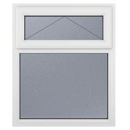 Crystal  Top Opening Obscure Triple-Glazed Casement White uPVC Window 905mm x 965mm