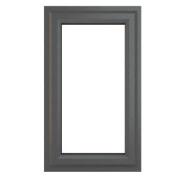 Crystal  Left-Hand Opening Clear Triple-Glazed Casement Anthracite on White uPVC Window 610mm x 1040mm