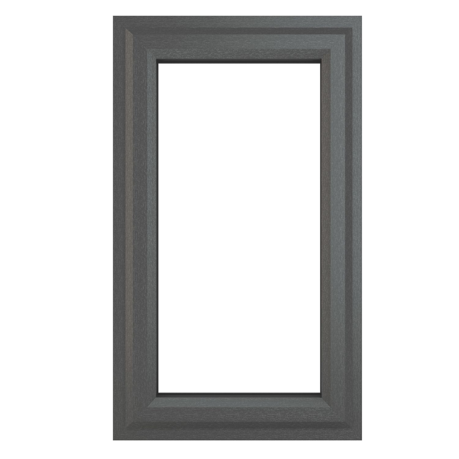 Crystal Left-Hand Opening Clear Triple-Glazed Casement Anthracite on White uPVC Window 610mm x 1040mm (847JN)
