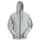 Snickers 2895 Logo Full Zip Hoodie Grey Melange Medium 39" Chest