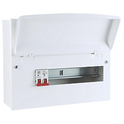 MK Sentry  12-Module 10-Way Part-Populated  Main Switch Consumer Unit