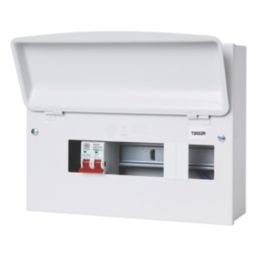 MK Sentry  12-Module 10-Way Part-Populated  Main Switch Consumer Unit