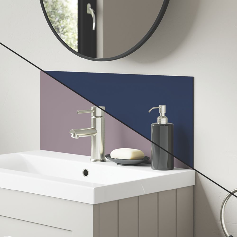 Splashwall Deep Sea / Smoked Rose Vanity Splashback Matt Blue / Purple 600mm x 250mm x 4mm