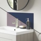 Splashwall Deep Sea / Smoked Rose Vanity Splashback Matt Blue/Purple 250mm x 600mm x 4mm