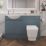 Alaska Bathroom Fitted Furniture Pack LH Vanity with Basin Soft Blue Matt 1244mm x 355mm x 997mm