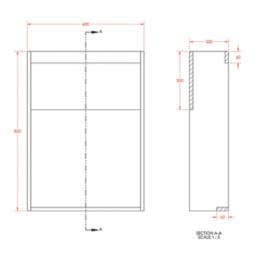 Alaska Bathroom Fitted Furniture Pack LH Vanity with Basin Soft Blue Matt 1244mm x 355mm x 997mm