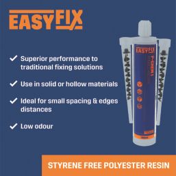Easyfix  Styrene-Free Polyester Resin 300ml 6 Pack